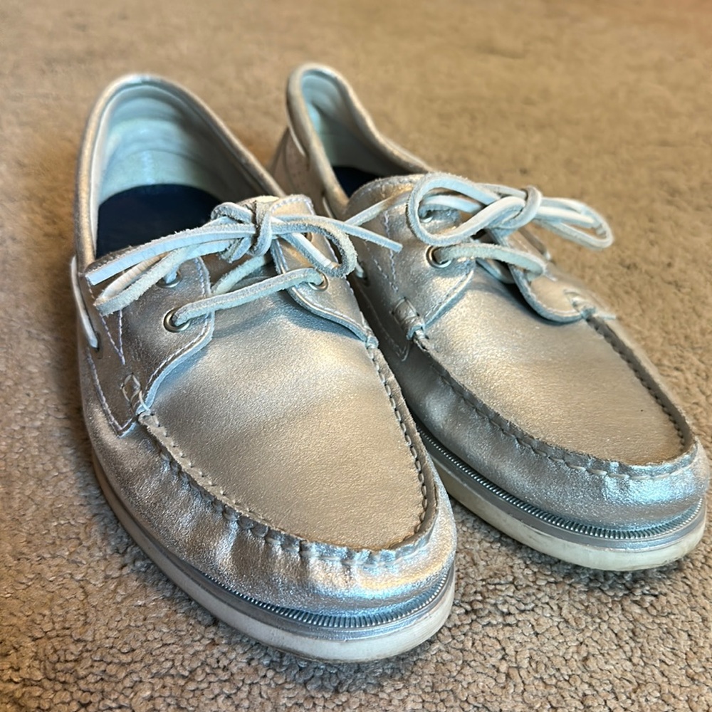 Zara Men’s Boat Shoes Silver